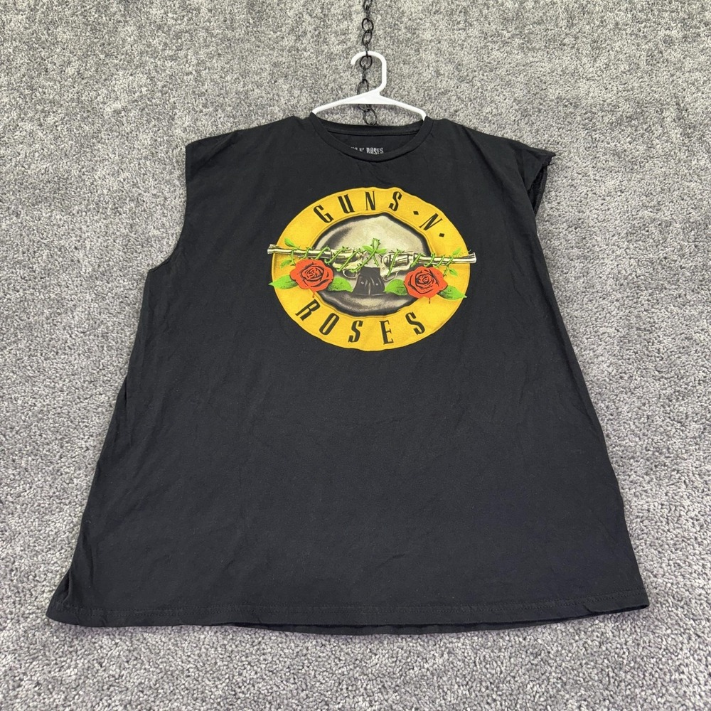 Guns N' Roses Shirt Mens 2XL Black Sleeveless Graphic Tee Band Rock Music